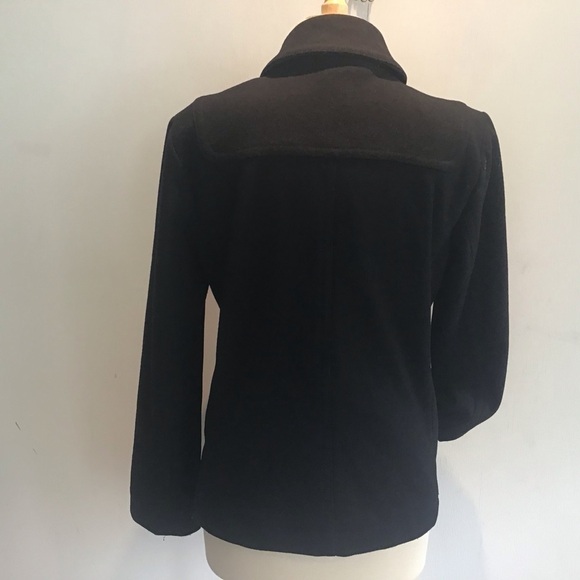 GAP Black Duffle Pea Coat Fully Lined  Horn Toggles over a full zipper Sz Medium - Picture 5 of 13